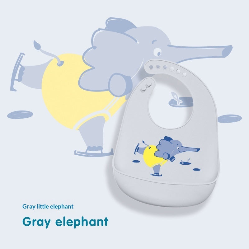 Baby Waterproof And Stain-resistant Food-grade Silicone Bib