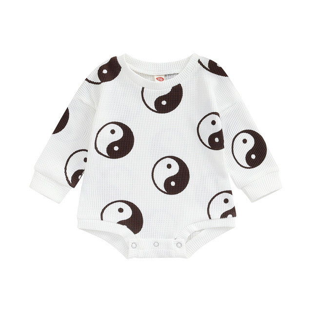 Baby One-piece Suit Knitted Long Sleeve