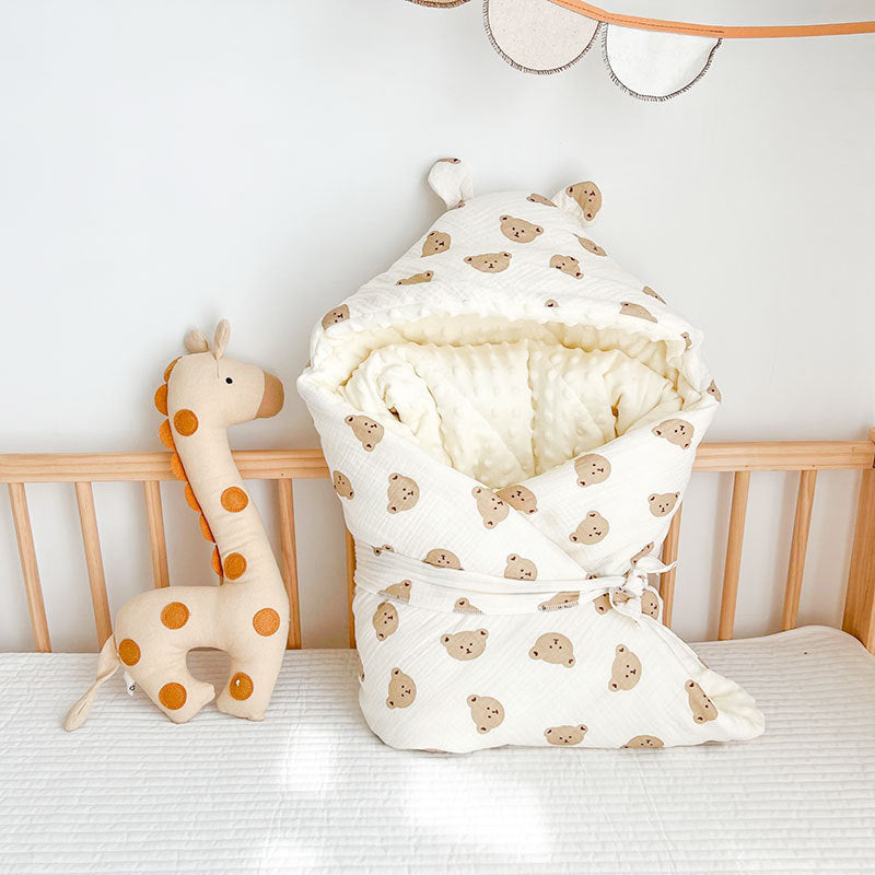 Autumn And Winter Thickened Baby Cotton Wrinkled Beanie Velvet Quilt