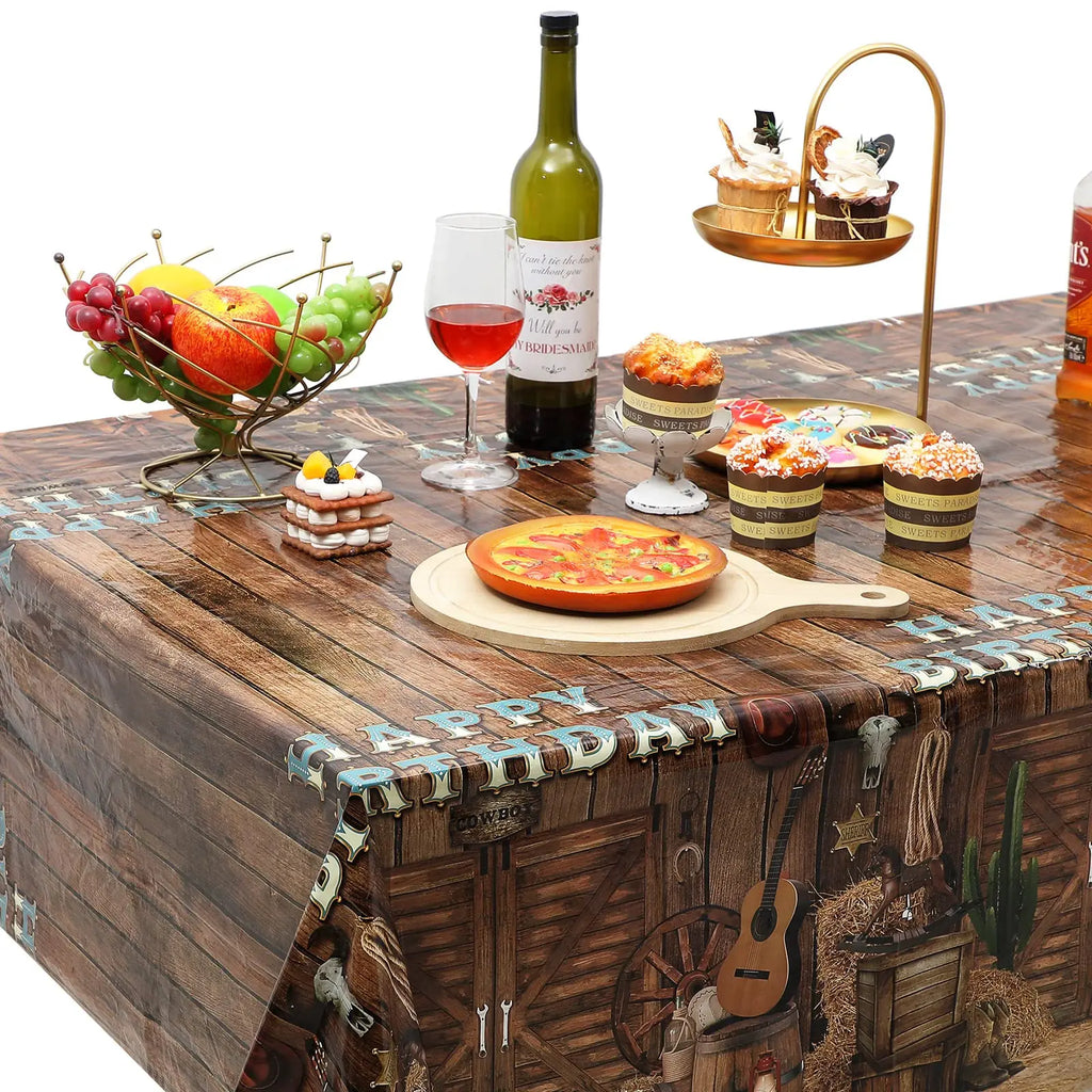Western Tablecloths Its Me Hi Im The Birthday ts Me Party Supplies Cowboy Party Decorations Music Birthday Party Decoration