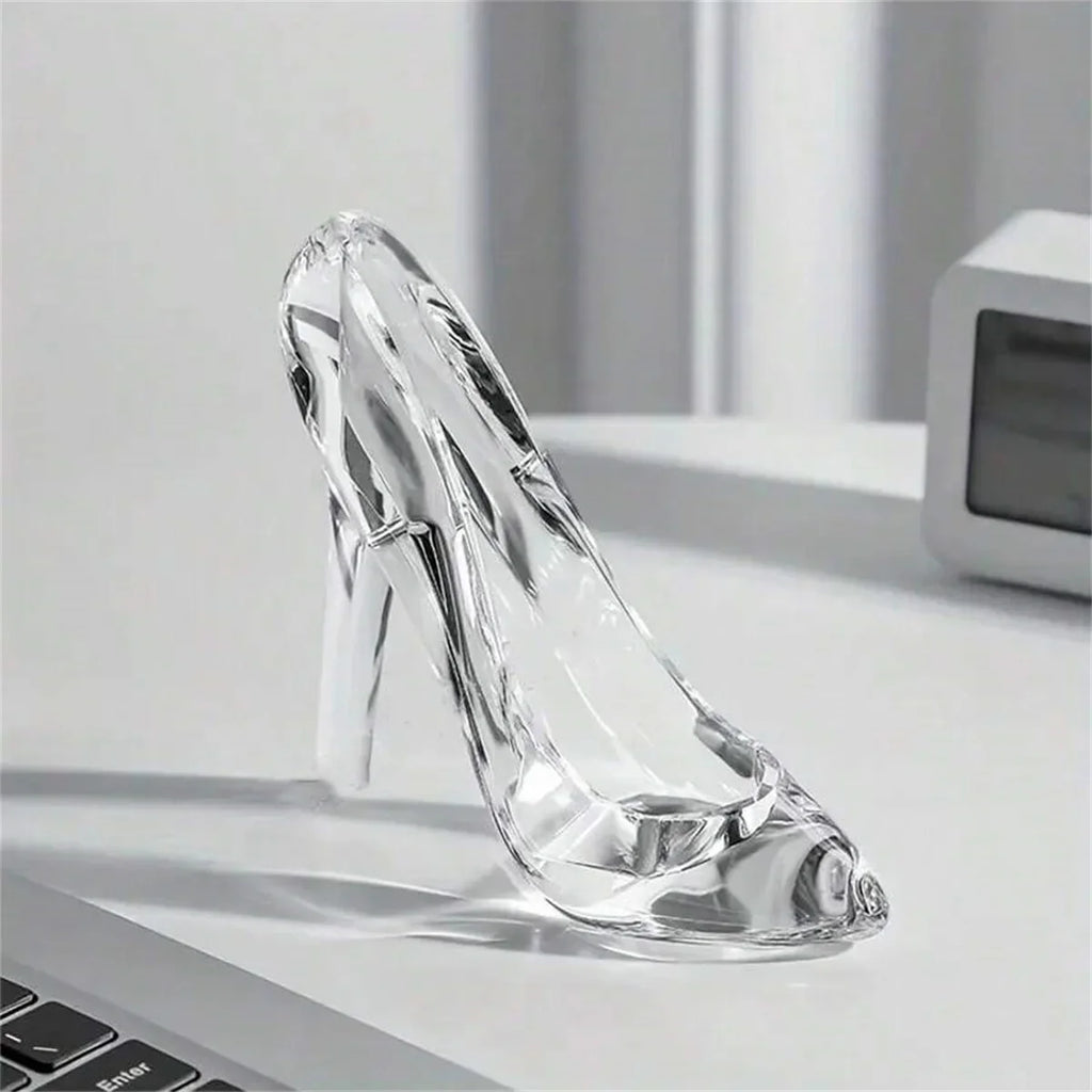 1pc Creative Acrylic Crystal Shoe Festival Party Decorations Wedding Venue Ornaments Princess Party Accessories Miniature Statue