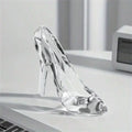 1pc Creative Acrylic Crystal Shoe Festival Party Decorations Wedding Venue Ornaments Princess Party Accessories Miniature Statue