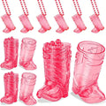 Cowboy Boot Shot Glasses on Beaded Necklace Plastic Cowgirl Shot Glass Cup Necklace Bride and Groom Supply for Bachelorette