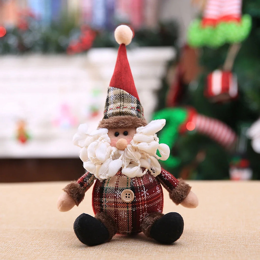 Santa Claus Doll Chirstmas Decorations Home 2025 Decor Table Elk Doll Christmas Ornaments Xmas Navidad Gifts Happy New Year 2026