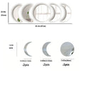 5PCS Moon Phase Design Acrylic Mirror Wall Sticker Self Adhesive Mirror Wall Decal Wall Decor for Home Living Room Bedroom Or