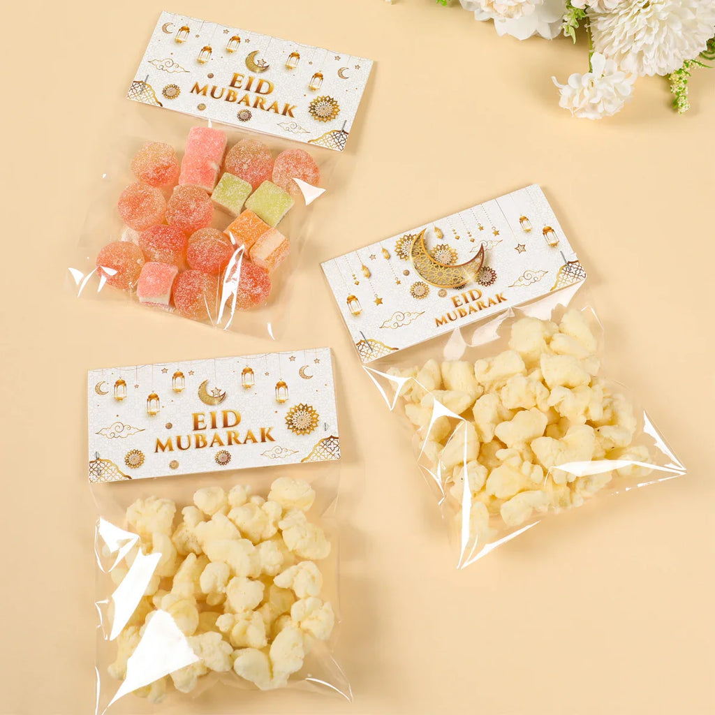 Eid Mubarak Treat Bag Topper Candy Bag Ramadan Decorations For Home 2025 Islamic Muslim Party Decor Ramadan Kareem EID Al Adha