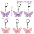 6pcs Butterfly Keychain Backpack Decoration 1st First Birthday Party Decorations Kids Girl Butterfly Decoration Baby Shower