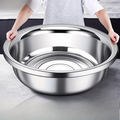 Oversized 36cm Metal Cooking Nesting Salad Bowls Large Capacity Washing Bowl Stainless Steel Mixing Bowl Set for Cooking