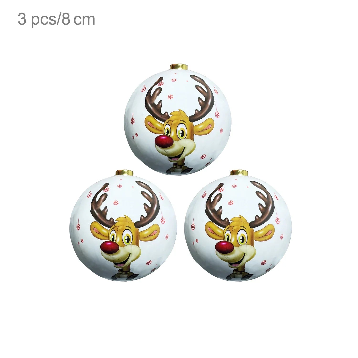 3pcs 8cm Christmas Balls Original Gifts Christmas Decoration 2024 Christmas Tree Decorations Gift Decoration Pendants Baubles