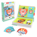 Kids Intelligent 3D Jigsaw Toys Magnetic Puzzle Book Brain Training Games Educational Montessori Toys for Kids Gifts Xmas Toys