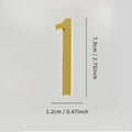 Golden Door Number with Magnets 7cm Metal House Number Apartment Door Number for Outdoor Hotel Home Mailbox Label