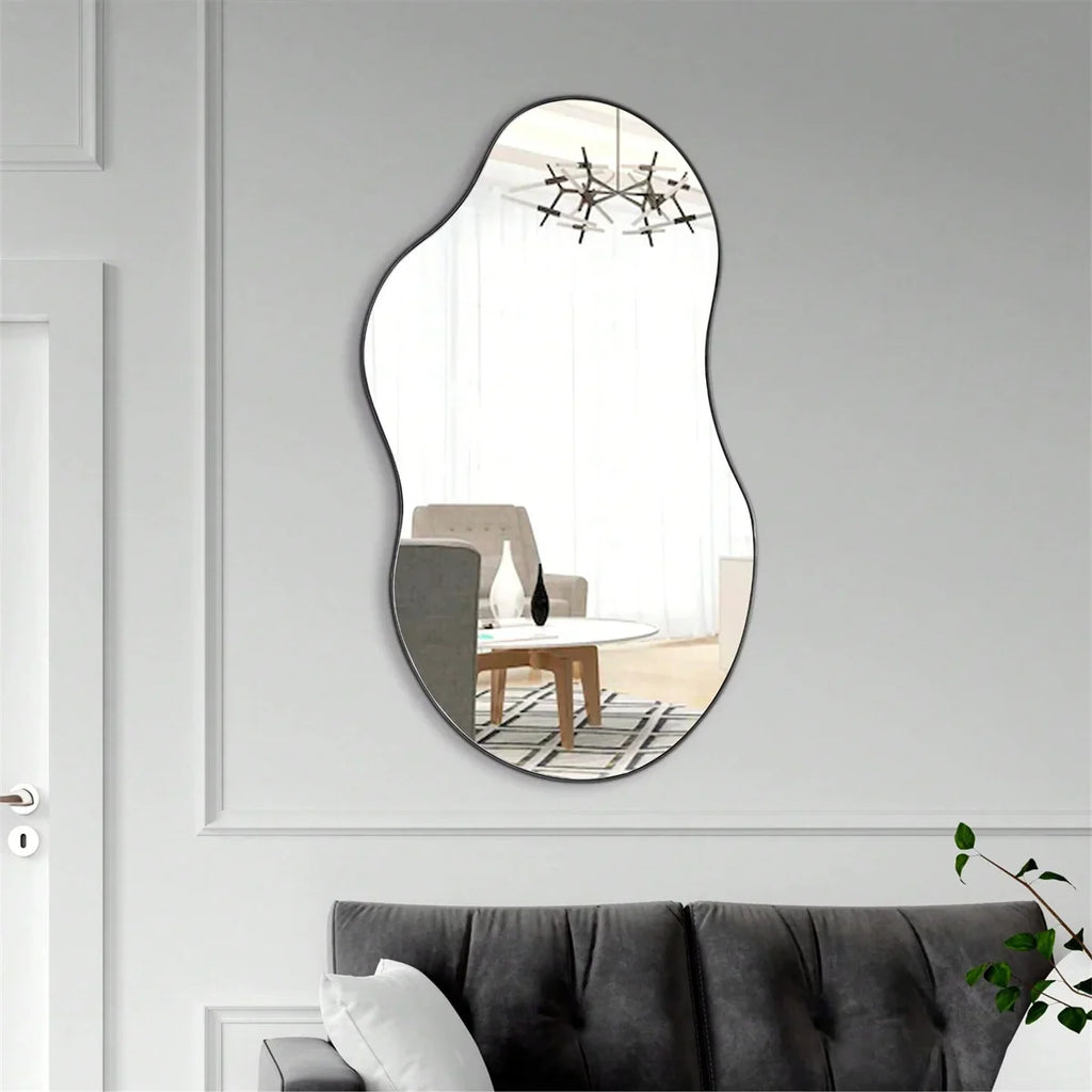 1pc Irregular Wall Mirror Cloud Mirror Asymmetric Acrylic Wall Mirror Suitable For Home Decoration, Room, Bathroom Living Room