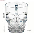 Classcial Pirate Partner Beer Cup 500ml Crystal Glass Creative Skull Face Bone with Handle Drinking Wine Vodka Essential Bar KTV