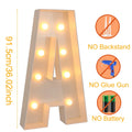 91.5CM Giant Letter Led Light Frame Box Baby Shower 1st Birthday Wedding Party Decor Christmas DIY Name Balloon Filling Box