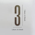 Bronze Door Number with Backing Adhesive 7cm Metal House Number Apartment Door Number for Outdoor Hotel Home Mailbox Label
