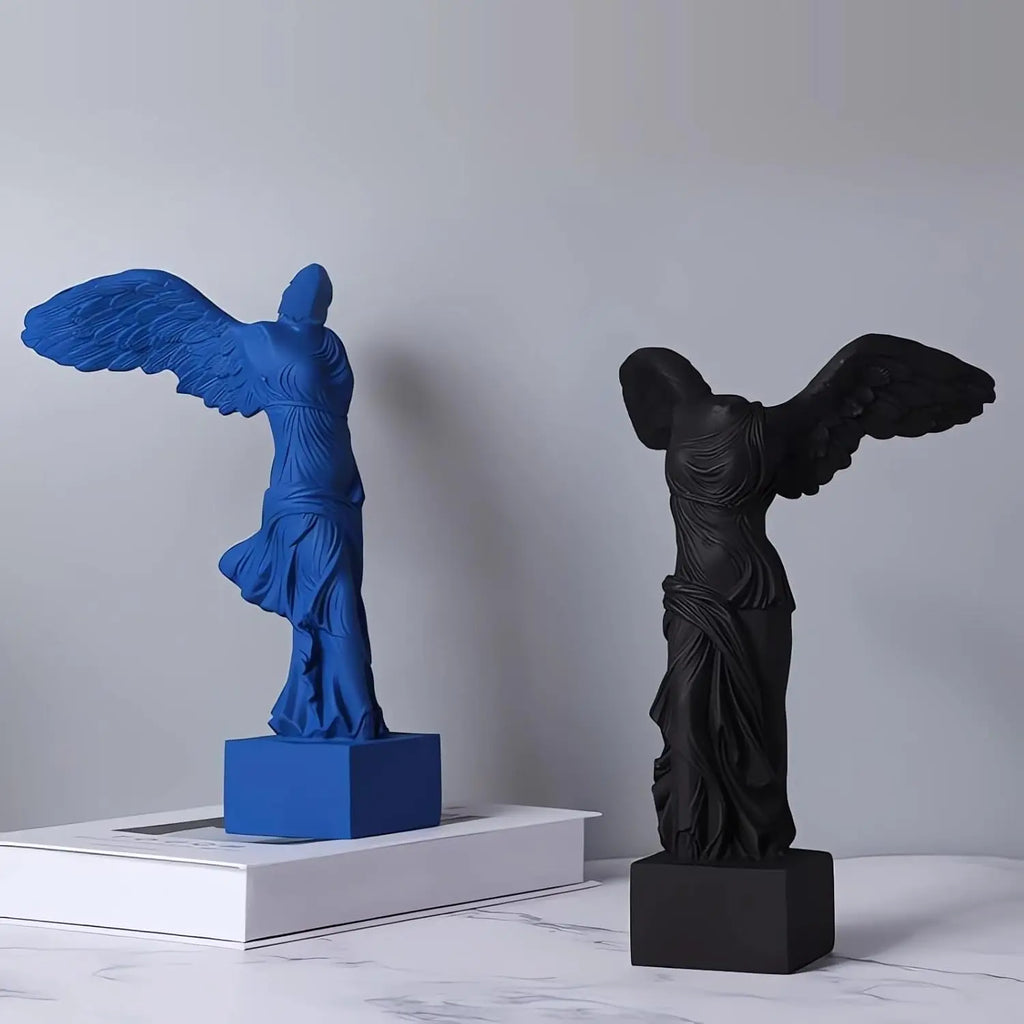 Greek Statue Resin Roman Louvre Winged Victory Goddess Figurine Angel Sculpture Home Decor Living Room Office Ornament