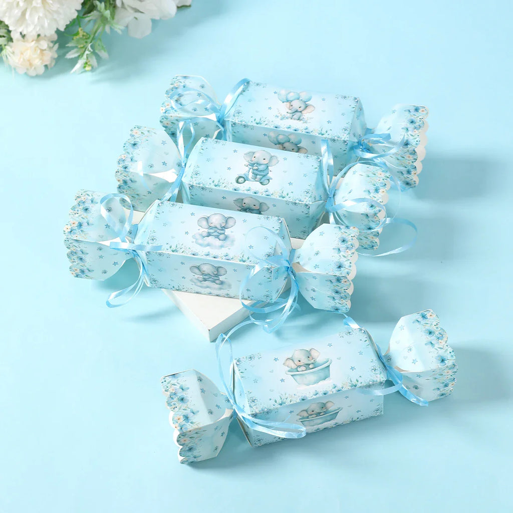 Baby Elephant Candy Box Gift Box Favor Box Birthday Party Decor Kids Boy Girl Birthday Party Supplies Favors Baby Shower Decor