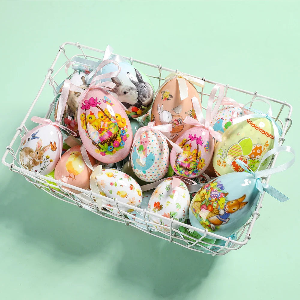 3 Pcs Easter Eggs Bunny Easter Decoration Basket 7 Cm Foam Eggs Home Decor Festoons Hen Party Room Deco Easter Decoration 2024