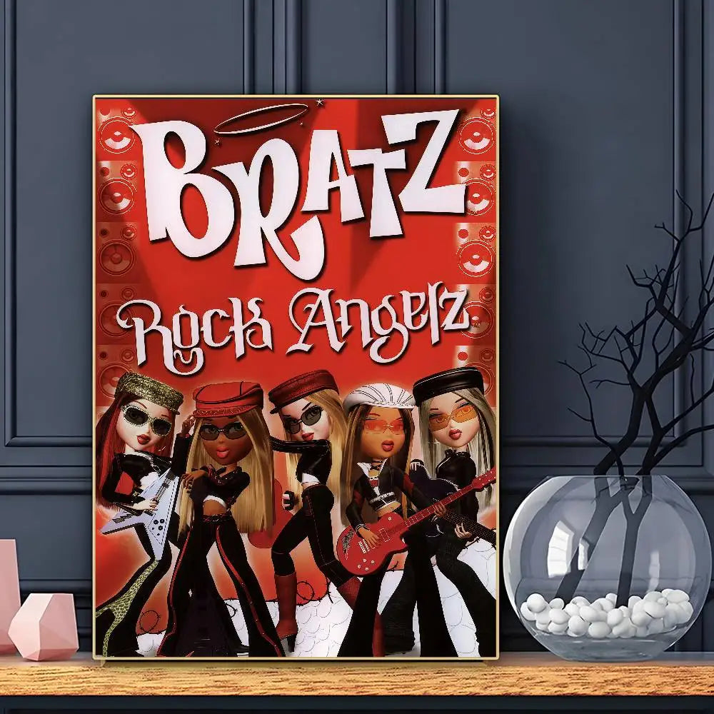 B-Bratz Doll Classic Vintage Poster HD Art Sticky Wall Waterproof Home Living Room Bar Decoration