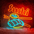 Sushi Neon Sign LED Sushi Light Sign Wall Decoration USB Powered Bright Neon Sushi Sign Shops Sushi Restaurant Kitchen Party