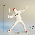 Home Decor Resin Street Abstract Art Statue Sculpture Figurine Baseball Figure Toy Study Room Home Interior Decor Decoration