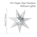 30-75cm Hollow Star Hanging Pendant Eid Mubarak Christmas Ramadan Decoration 2024 Islamic Muslim Party Decor Ramadan Kareem Gift