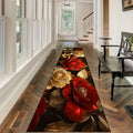 Classical Luxury Gold Flower Themed Carpet Fabric Is Comfortable Non Slip Easy Clean Perfect for Home Place or Vacation Home