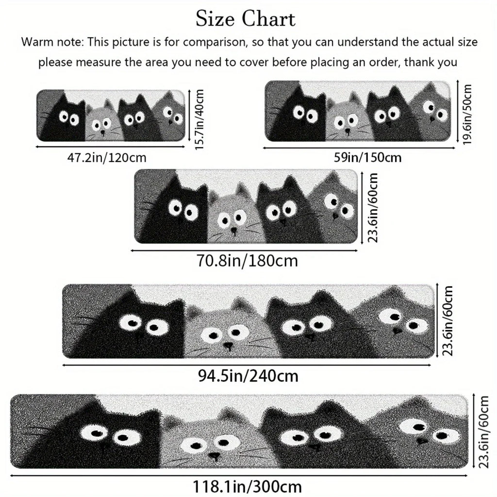 VIKAMA Cartoon 4 Kittens Carpet Bathtub Floor Mat Soft Doormat Kitchen Rug Winter Soft Living Room Carpet Rug For Bedroom Home D