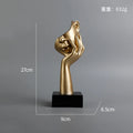 27cm bstract Face Sculpture Resin Thinker Figurines for Desktop Office Desk Living Room Table Collection Figurine Decoration