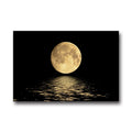 =Abstract Landscape Black and White Moon Modern Wall Art, HD Canvas Print Poster, Home, Living Room, Porch, Room Decoration