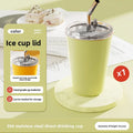 304 Stainless Steel lce cup 6 Color Options Coffee cup Leak - Proof Double use Direct Drink & Straw  Food Grade Stackable