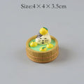ZAKKA Cute Drinking Cat Figuines Shiba Inu Soak In The Bath Resin Model Pomelo Tree Fairy Garden Home Desktop Decoration gifts