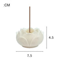 Ceramic Lotus Incense Burner Brass Gourd-shape Incense Holder Incense Stick Holder for Yoga Meditation Spa Home Decor