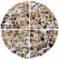 100/200Pcs Funny Kawaii Cat Stickers Animal Dog Laptop Scrapbook Decoration Decals Stationery Waterproof Graffiti Sticker Kids