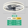 LED Fan Light with Remote Control 3 Color Dimming Living Room Dining Room Bedroom Lighting Silent Home Ceiling Fan Light