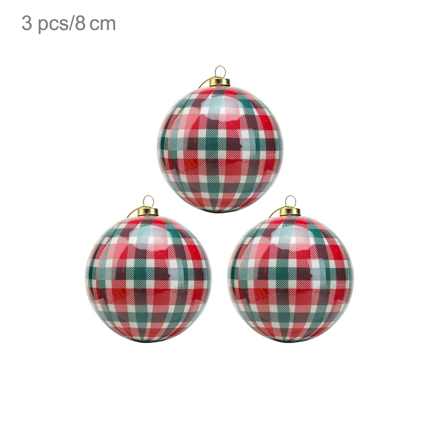 3pcs 8cm Christmas Balls Original Gifts Christmas Decoration 2024 Christmas Tree Decorations Gift Decoration Pendants Baubles