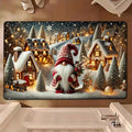 VIKAMA Christmas Elf Snowflake Doormat Anti-Slip, Insulated, Warm Bathroom Mat Bedroom Entrance Rug Bedside Carpet Home Decor