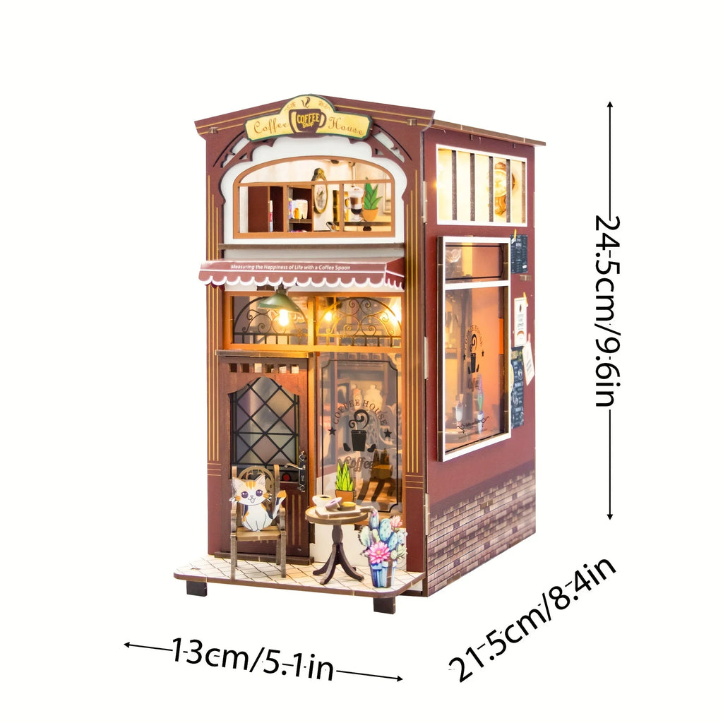 1pc,DIY Book Nook Kit,Assembly Model Kit,Bookshelf Decor,Home Decor Micro Model,The perfect gift for teenagers and adults