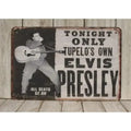 ElvisPresleyAlumSign m1 Elvis Presley Tin Metal Sign - Vintage Live in Concert Ad Style, Man Cave Poster