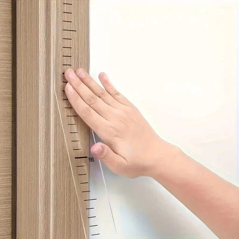 2m Wall Height Measurement Card - Easy-to-Read Durable PC Material Writeable & Removable Ideal for Room Decor Wall Decorations