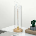 Modern Incense Holder Anti-Ash Flying Incense Burner with Removable Acrylic Ash Catcher for Home Decor Yoga Meditation