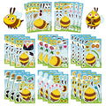 8/16/24PCS Toy Puzzle Stickers Cartoon Bee Expressions Make a Face Stickers DIY Handicrafts Waterproof Stickers