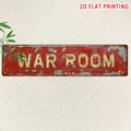 Retro War Room Metal Tin Sign - 4x16" 2D Flat Novelty Decor, Bar Garage Farmhouse Wall Art
