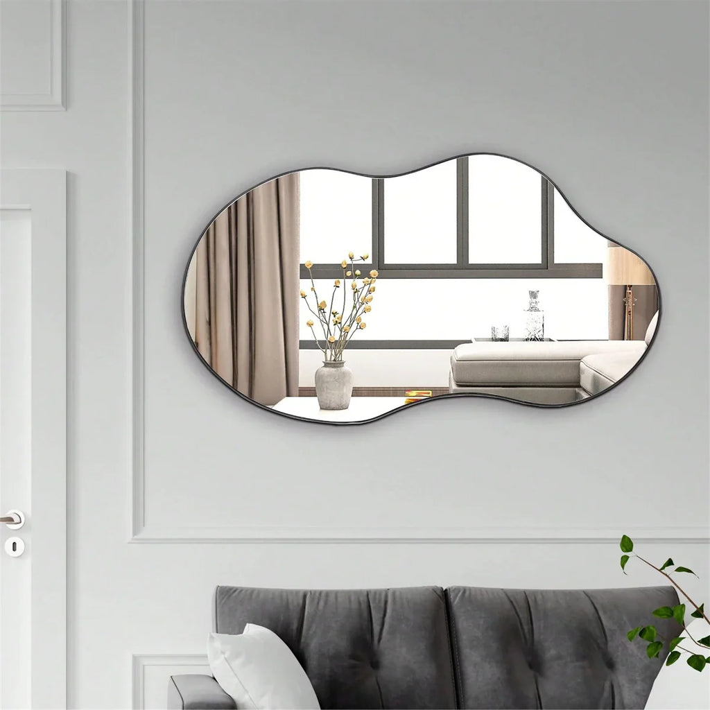 1pc Irregular Wall Mirror Cloud Mirror Asymmetric Acrylic Wall Mirror Suitable For Home Decoration, Room, Bathroom Living Room