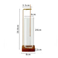Glass Incense Holder Wooden Incense Holder for Sticks with Glass Ash Catcher Anti-Ash Flying Incense Burner for Yoga Home Decor