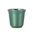 Summer New Simple Flat Bottom Cup Stainless Steel Double-layer Inner Tank Capsule Coffee Cup High-grade Solid Color Water Cup