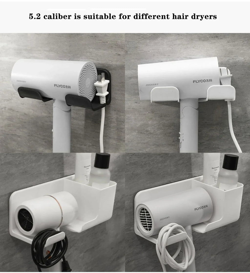 Hair Dryer Storage Rack, Wall Mounted Storage Rack, Clothes Hanger, Bathroom Storage Rack, Bathroom Storage Rack