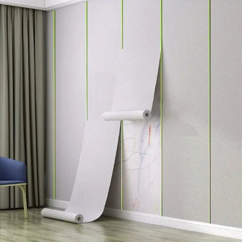2.8/10m 3D Thicken self-adhesive wallpaper linen plain Diatom Mud wall stickers color decor renovation anti-collision Home Decor