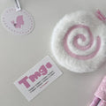 Cute Pink Fish Board Plush Coaster for Girl's Heart Shooting Prop Thick Insulated Coaster Home Decoration Gifts