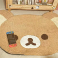 VIKAMA Cartoon Sloth Bear Decorative Rug Soft Plush Comfort Living Room Bedroom Floor Mat Home Decor Rug